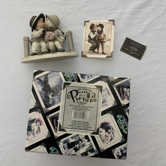 Pretty as a Picture Figurine With Love and Kisses Collectable Vintage Valentine - Picture 7 of 8